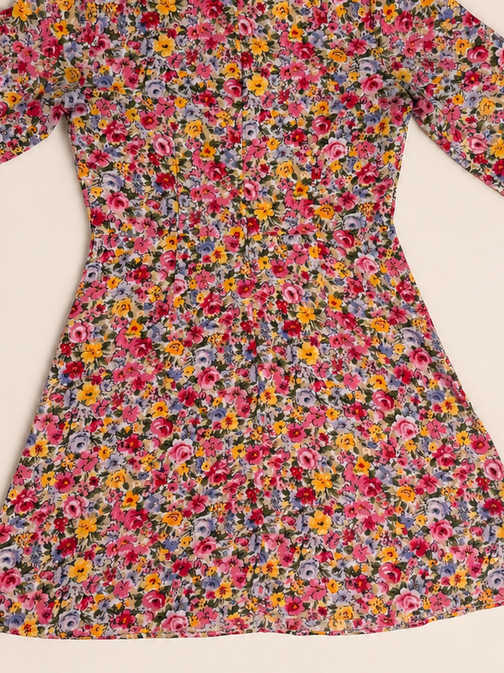 LOFT Outlet Floral Tie-Front Dress Size 2 - Picture 8 of 8